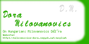 dora milovanovics business card